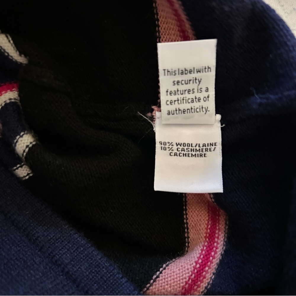 Diane Von Furstenberg Multicolor Striped Cashmere Sweater SZ M - Picture 5 of 5